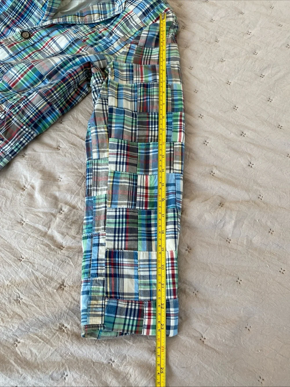 The Children's Place Boy Patchwork Madras Blazer Nantucket Wedding Size 14? READ